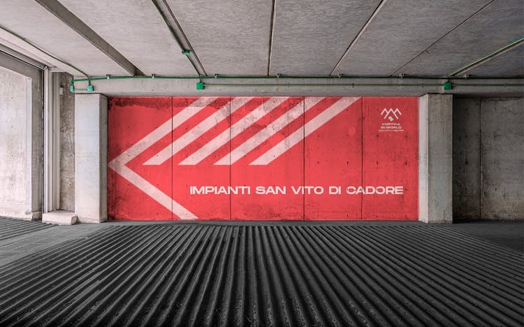 nascent project cortina skiworld rebranding brand identity design creative direction environment event wall banner