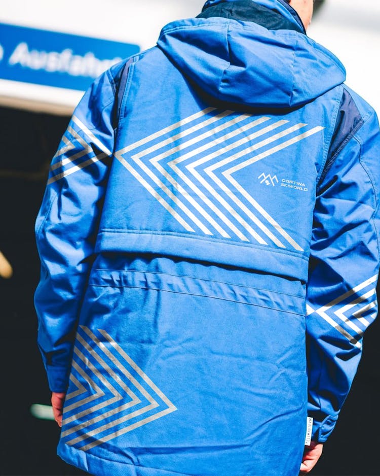 nascent project cortina skiworld rebranding brand identity design creative direction environment event merchandise jacket