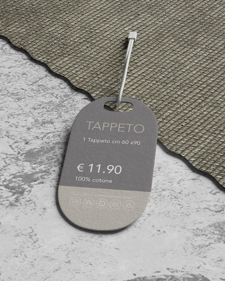 nascent upim croff application retail carpet price tag branding brand identity