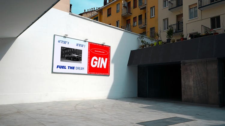 nascent design engine distilled organic gin branding brand identity ooh outdoor communication billboard poster