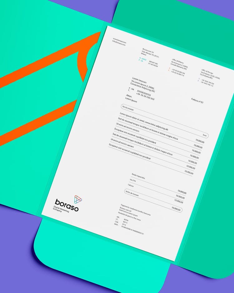 nascent boraso digital ecommerce branding brand identity folder invoice