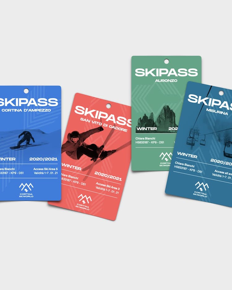 nascent project cortina skiworld rebranding brand identity design creative direction environment event ski pass