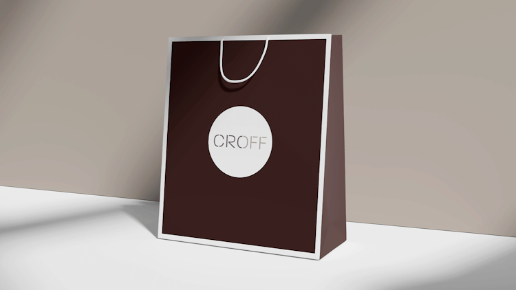 nascent project case history croff branding brand identity shopping bag