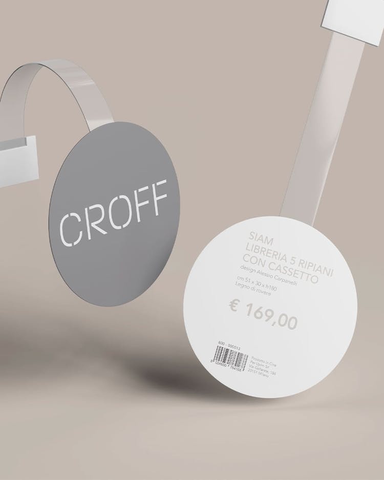 nascent upim croff application retail price tags shop store branding brand identity