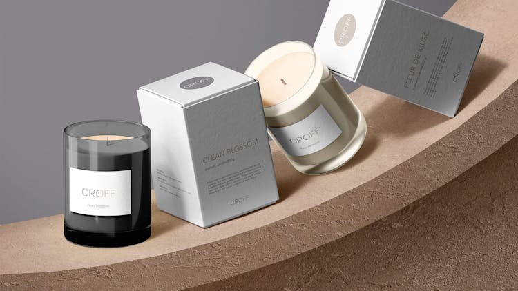 nascent upim croff application packaging retail candle box branding brand identity