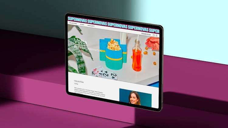 nascent project supernovas branding brand identity design creative direction sustainability website tablet digital communication