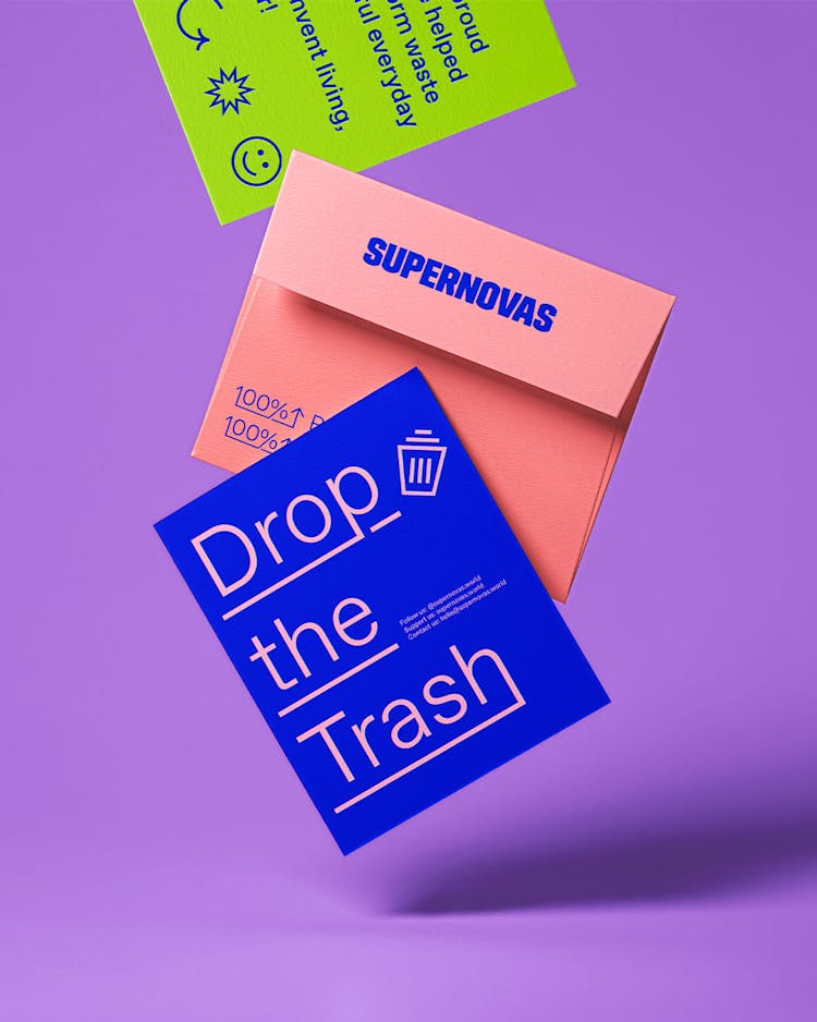 nascent project supernovas branding brand identity design creative direction sustainability card envelope