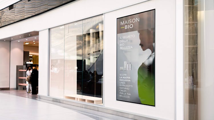 nascent design project maison-bio brand identity communication retail advertising billboard banner