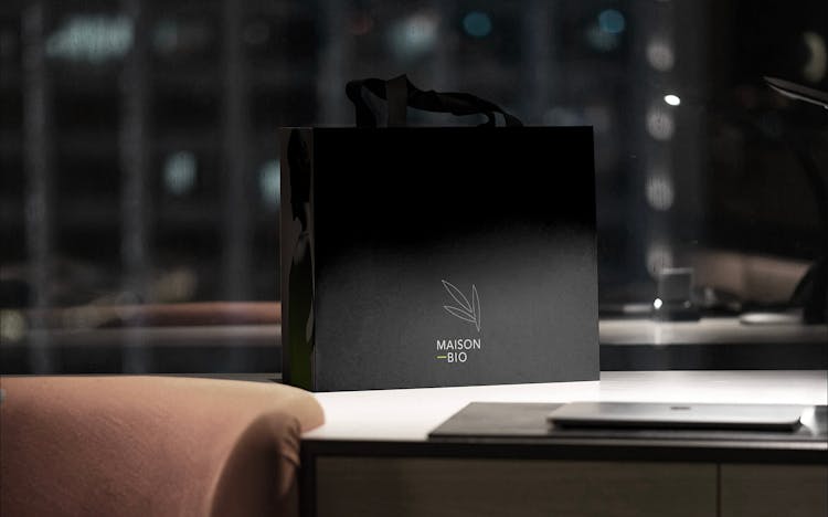 nascent design project maison-bio brand identity communication retail shopping bag-en