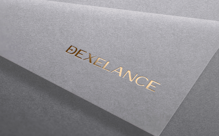 nascent project case history dexelance branding brand design rebranding identity logo gold foil mockup
